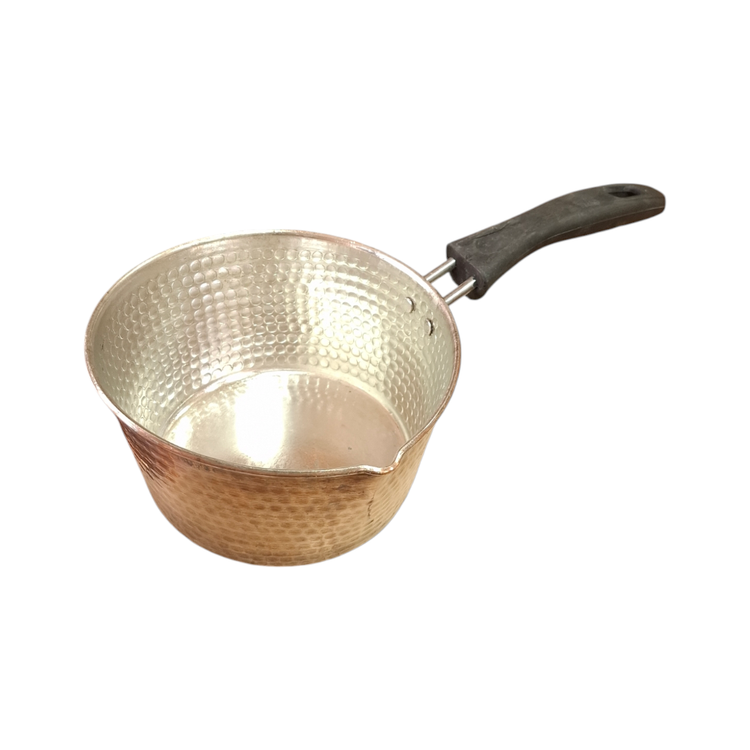 شیرجوش مسی با دسته پلاستیکی