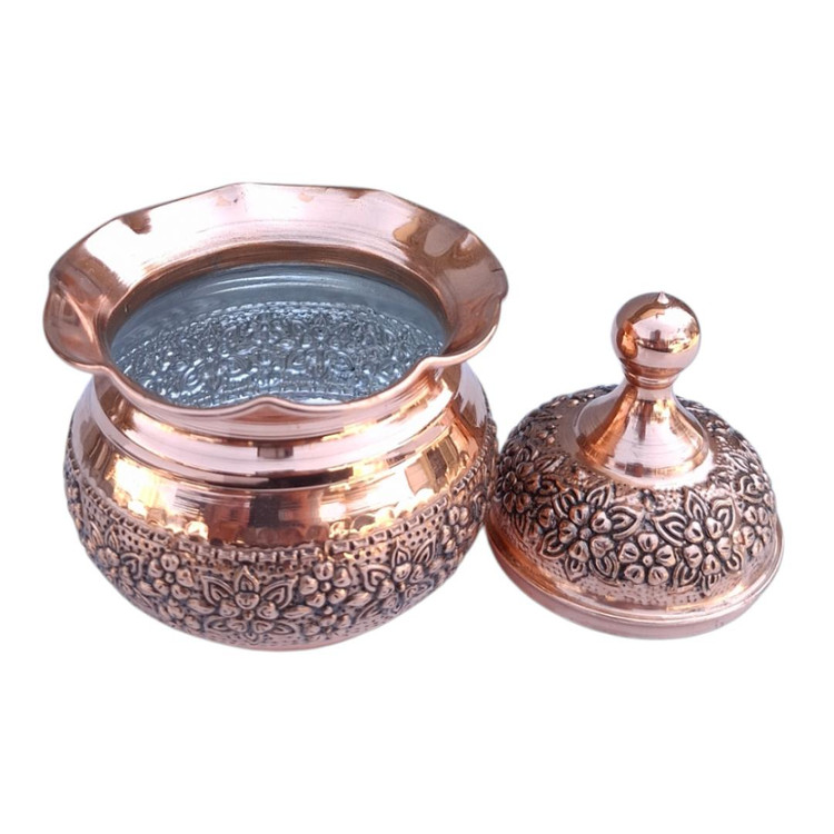 قندان مسی طرح گلبرگ