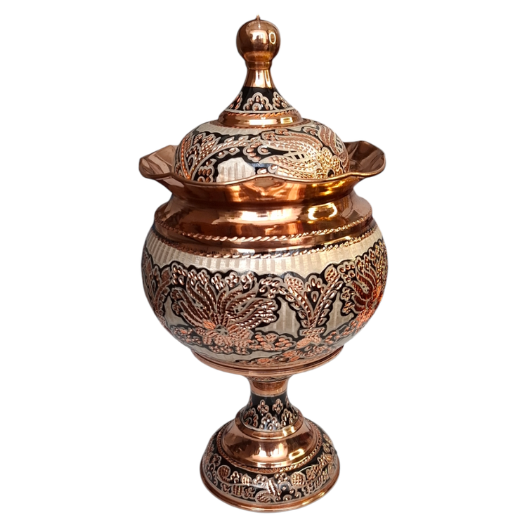 آجیل خوری مسی تک پایه