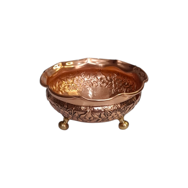 پیاله مسی سه پایه