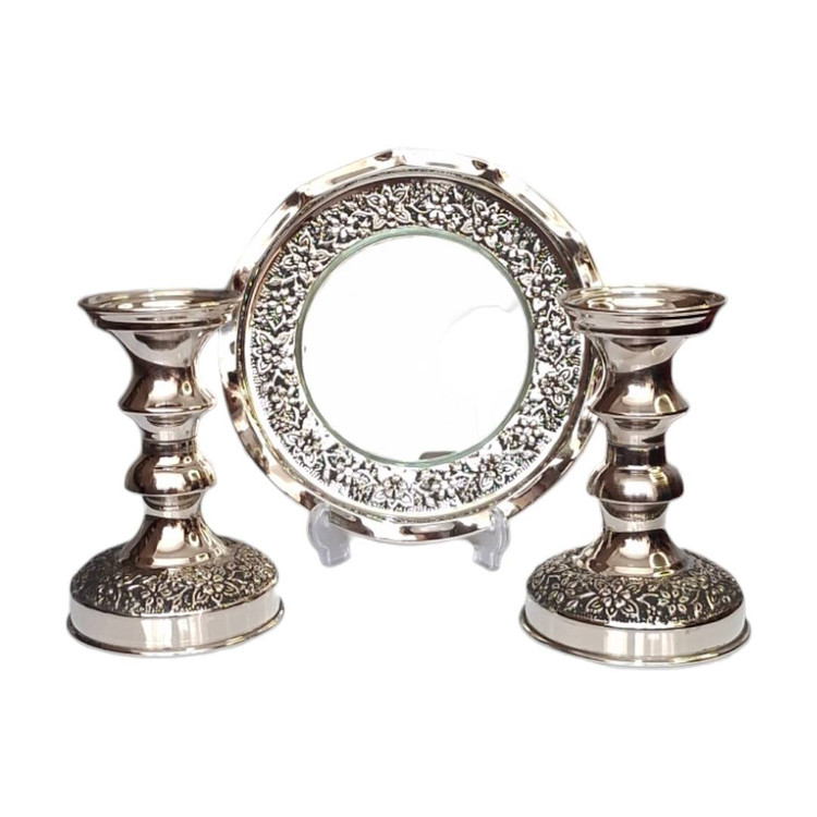 آینه و شمعدان مسی