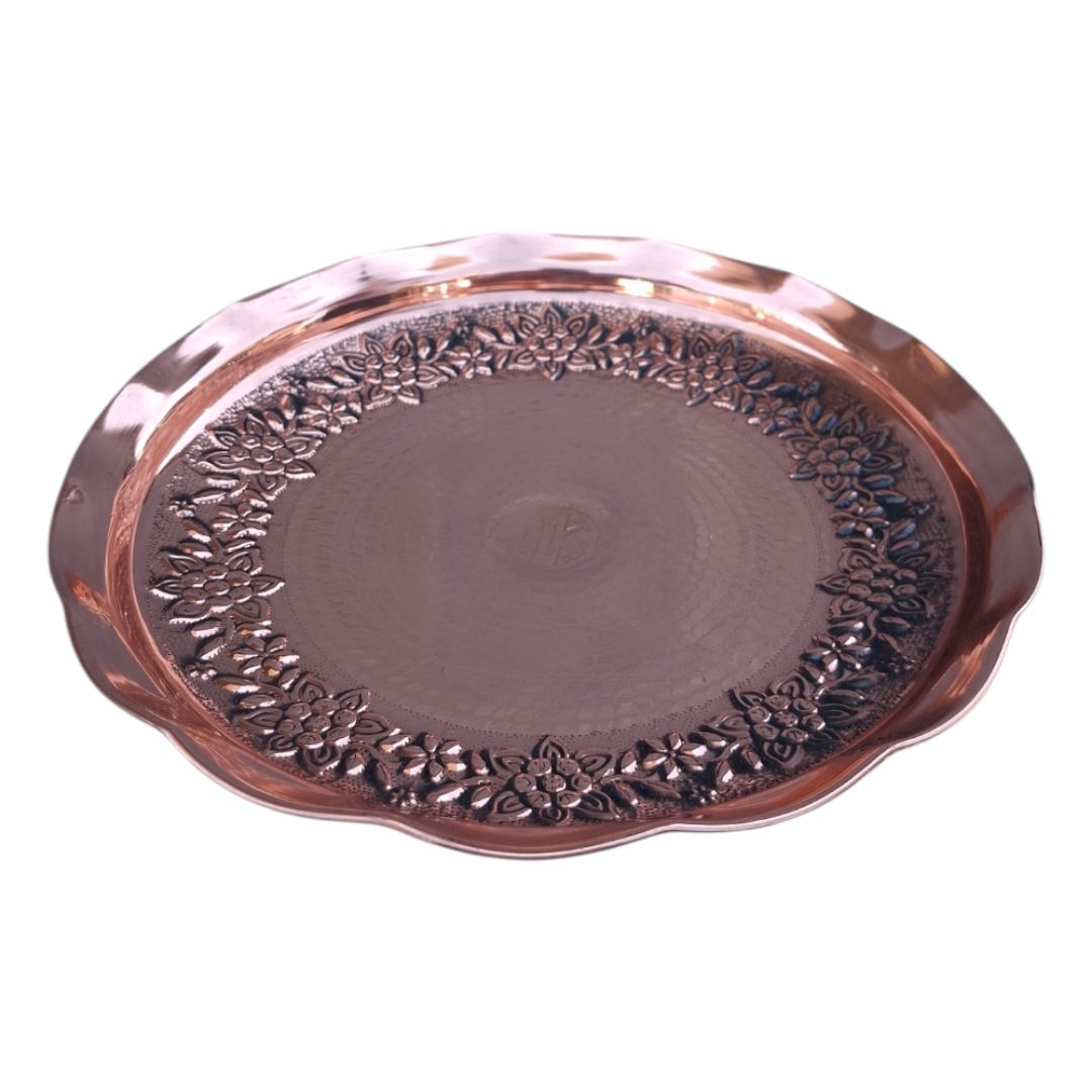 شیرینی خوری مسی با طرح گلبرگ