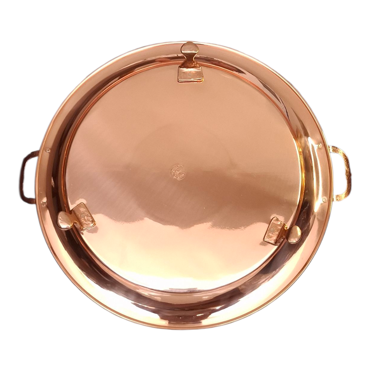 سینی مسی سه پایه نقره کوب