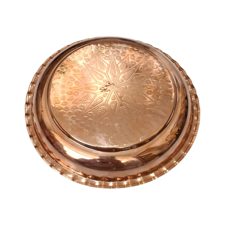 پلو خوری مسی طرح دار