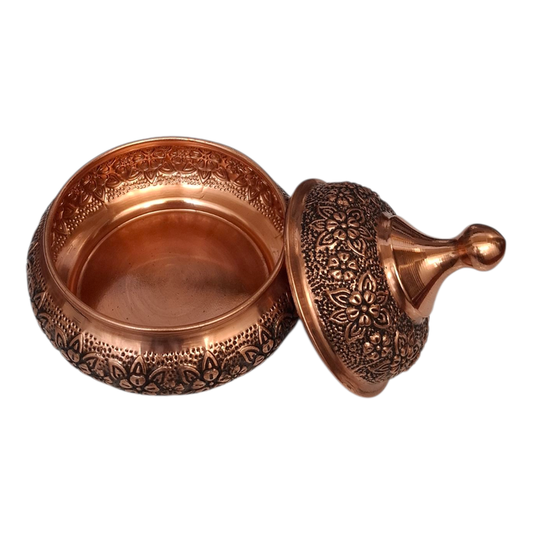 قندان مسی پایه دار